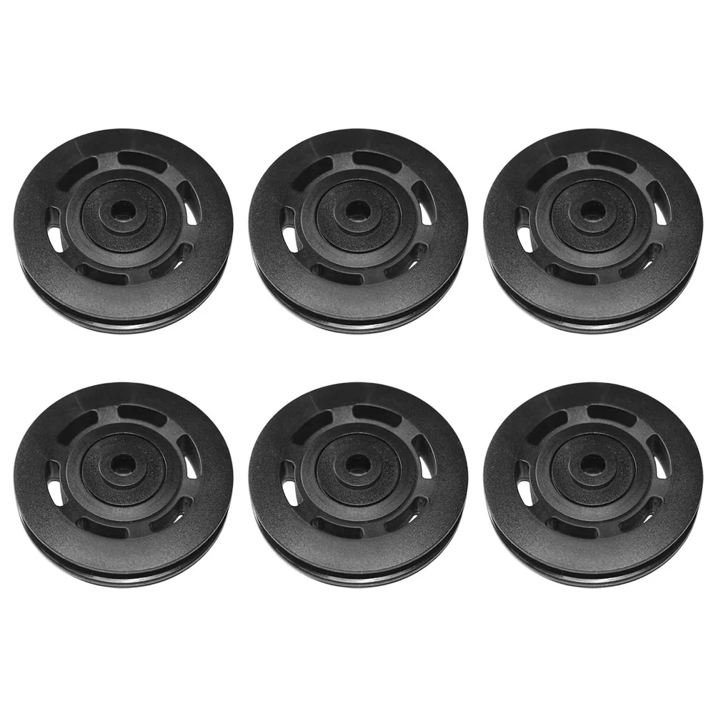 

6 Pcs Black PA6 Pulley Wheel for Gym Cable Machine Workout Equipment Replace Smooth Durable Fitness Accessories