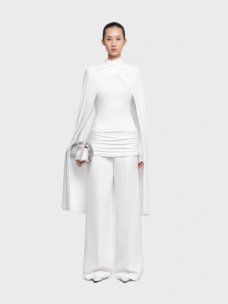 فساتين سهرة أنيقة بأكمام طويلة، فستان طويل مثير للمشاهير، فستان رائع عالي الجودة للحفلات الراقصة للنساء حسب الطلب #4