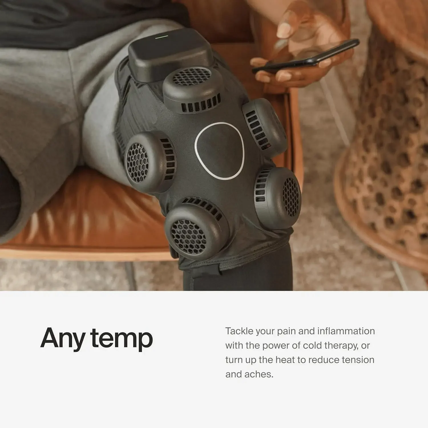 W_Knee Device - Advanced Heat and Cold Contrast Therapy - Pain and Inflammation Relief - Provides Increased Range of Motion