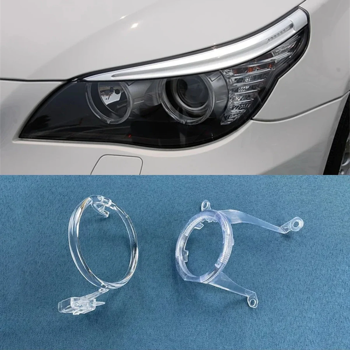 For BMW 5 Series E61 Auto Accessories Daytime Running Lights Tube Headlight Light Circle Ring Guide Plate 2008 2009 2010