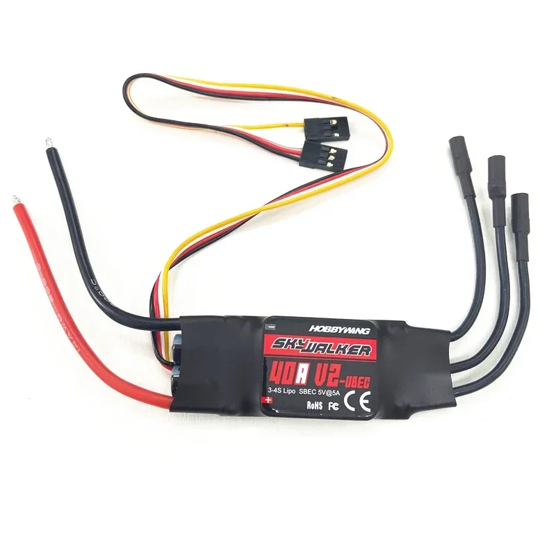 Hobbywing Skywalker V2 Brushless ESC 15A 20A 30A 40A 50A 80A 100A 120A V2 2-4S Pengontrol Kecepatan Dengan BEC/UBEC Untuk RC Quadcopter