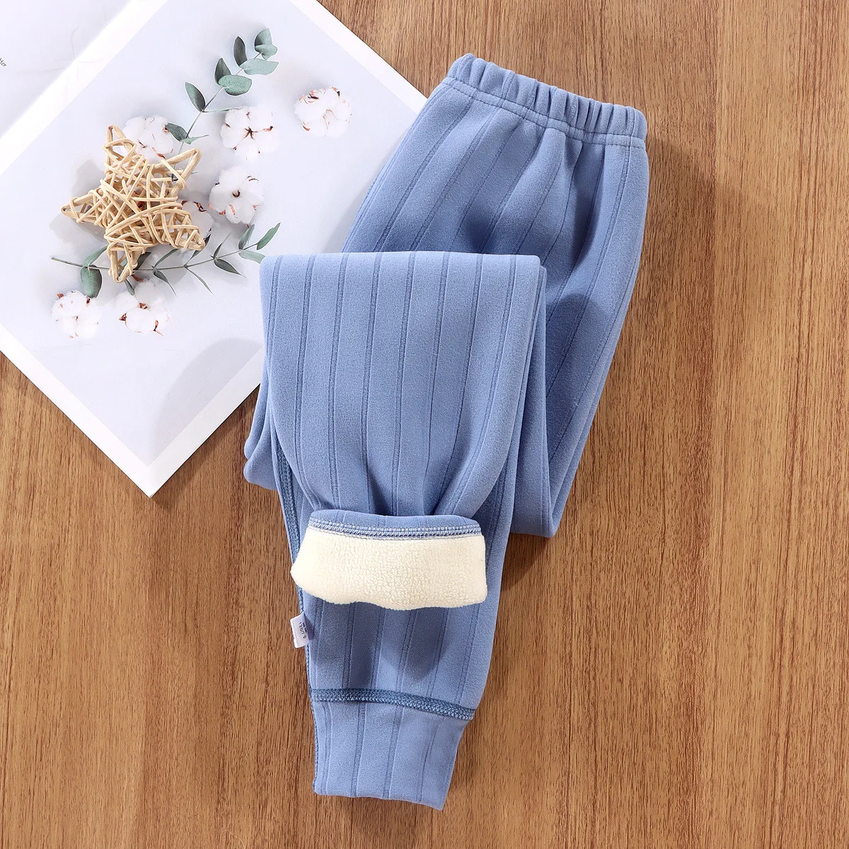 Childrens Autumn and Winter German Fleece Warm Pants for Boys and Girls with Thickened Fleece Base and Elastic Childrens Pants