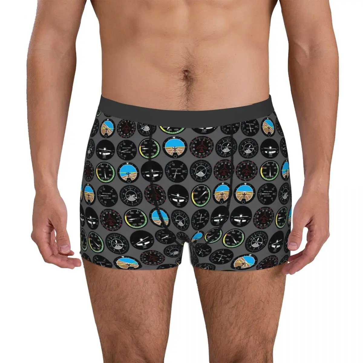 

Flight Instruments Underpants Breathbale Panties Male Underwear Print Shorts Boxer Briefs