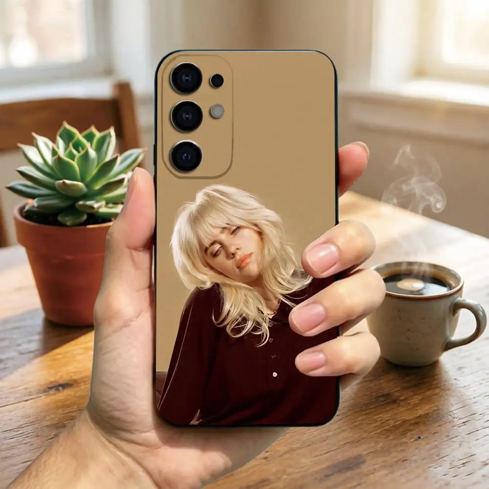 R-Rapper B-Billie E-Eilish Phone Case For Samsung S25,S24,S21,S22,S23,S30,Ultra,S20,Plus,Fe,Lite,Note,10,Black Cover Gift
