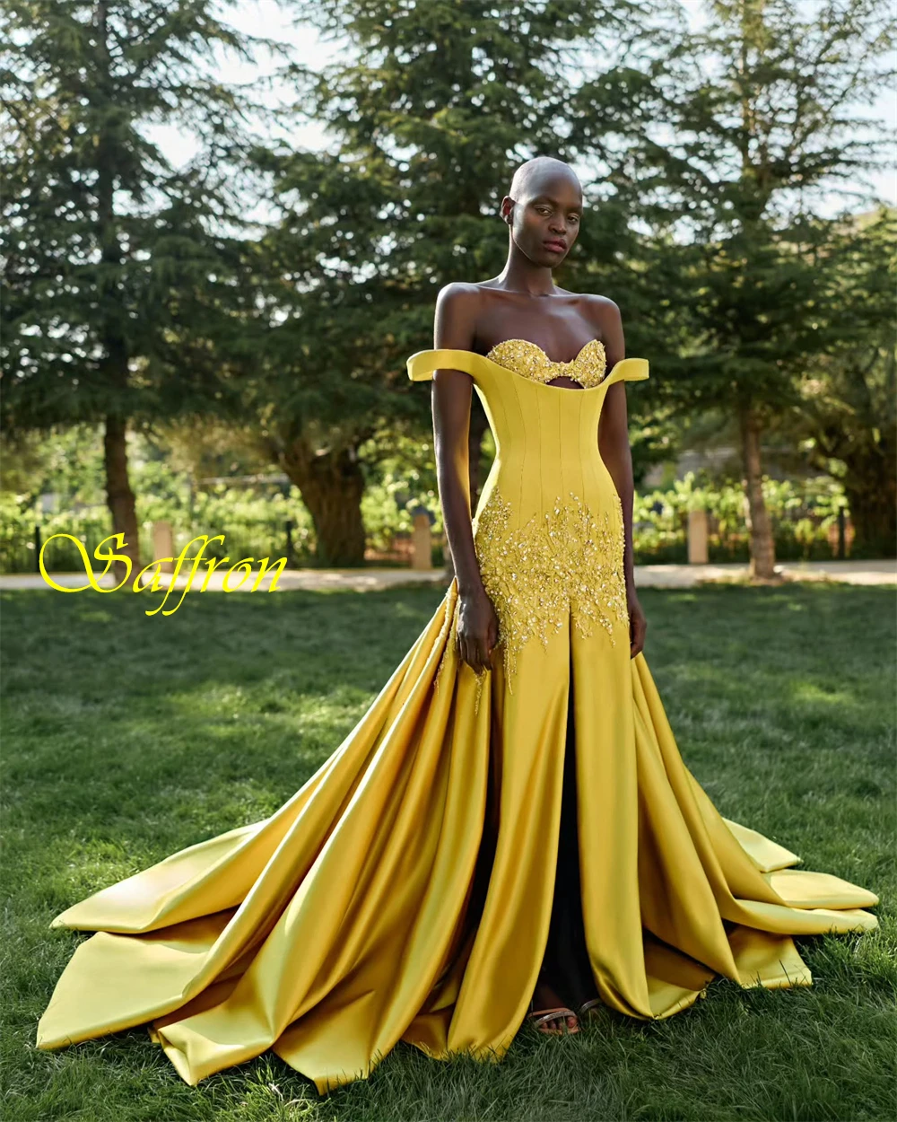 사용자 정의 섹시한 새틴 Strapless 이브닝 드레스 우아한 인어 댄스 파티 드레스 패션 구슬 장식과 크리스탈 특별 행사 가운