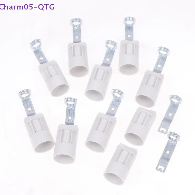

Hot！10 Pcs Candelabra Socket E14 Bracket Lamp Holder Lighting Base Zinc Alloy Sockets Bulb Holder With Bracket For Crystal Lamps