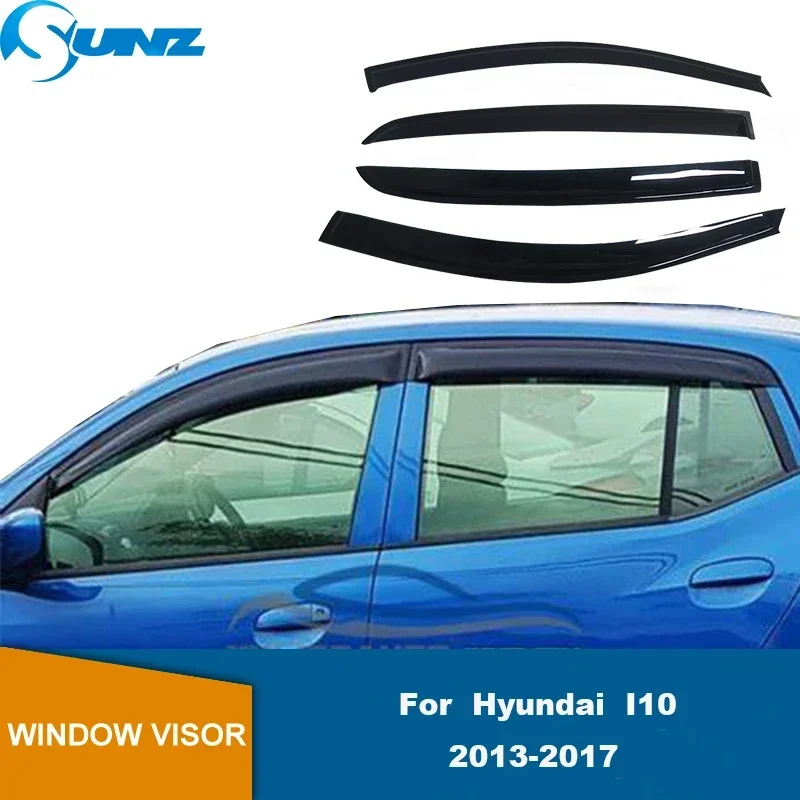 Window Visor For Hyundai i10 Sedan 2013 2014 2015 2016 2017 Car Sun Visor Weathershield Awning Shelters Sun Rain Deflector Guard