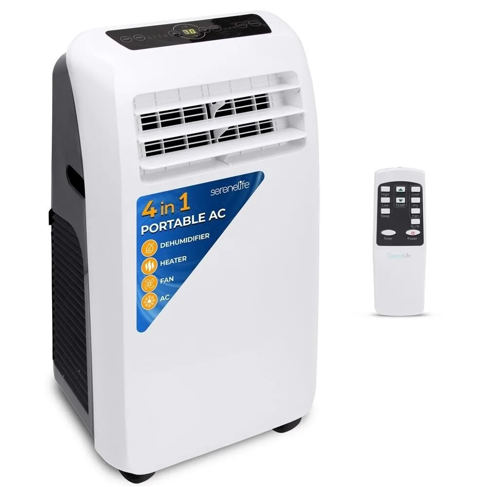 

12,000 BTU Portable Air Conditioner Cool & Heat, Dehumidifier A/C Fan + Remote