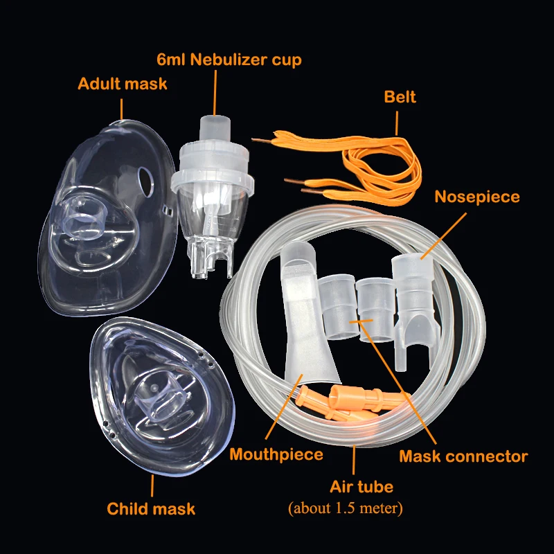 

Чашка для распылителя, мундштуки, семейный бытовой компрессор, ингалятор, маска для взрослых и детей, аэрозольная маска, фильтры, чашка для распылителя