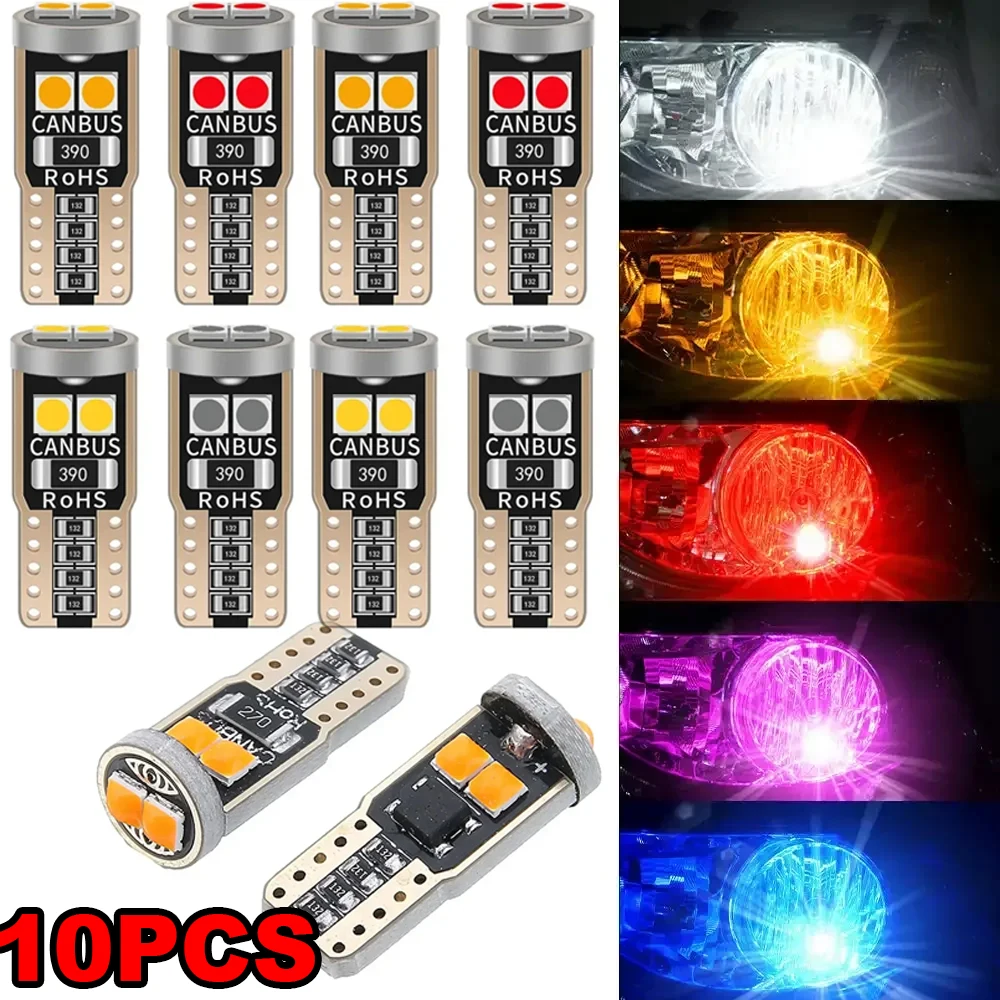 

W5W 194 168 T10 6SMD 3030 Светодиодные лампы Canbus 12 В для освещения номерного знака автомобиля Внутренние купольные фонари Лампа для чтения 6000 К Белый Красный