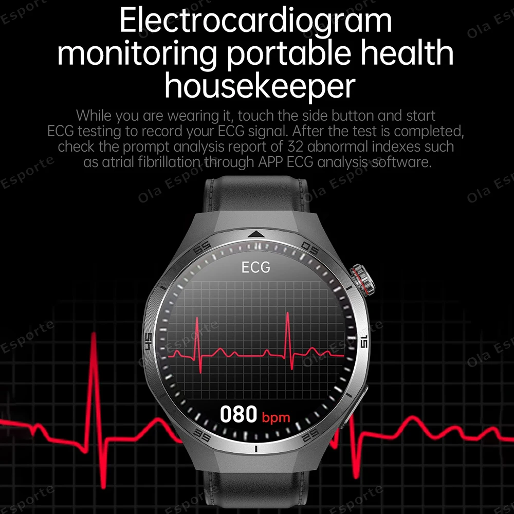 New GT5 Pro Smart Watch Men 1.52" HD Screen GPS Track Heart Rate ECG Monitor Watches Bluetooth Call Waterproof Sports SmartWatch