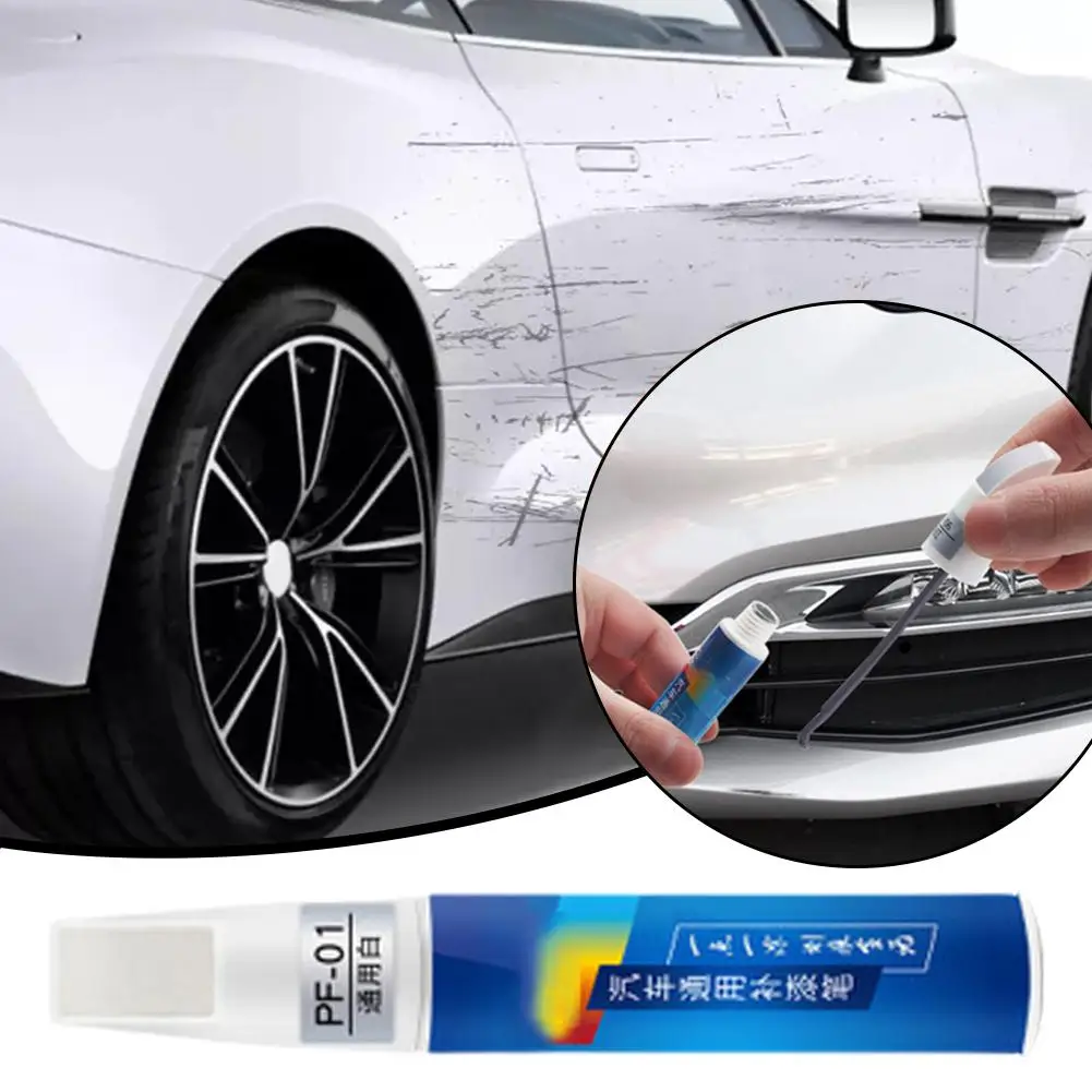 Pintura para reparación de arañazos, bolígrafo de retoque para coche, marca negra para rascar, bolígrafo mate, color azul, gris, plateado, rojo, 12ml, Re K9B1
