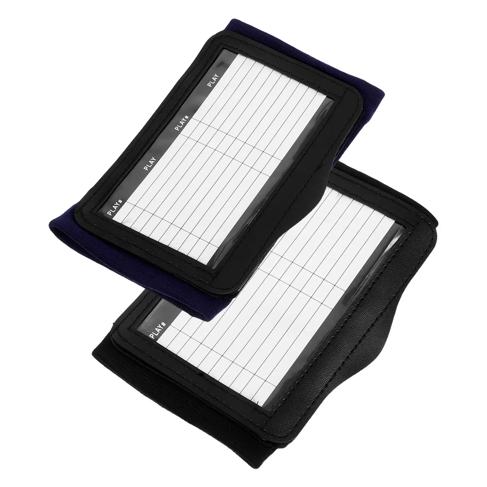 2 pçs pulseiras braço de futebol playbook cartões de beisebol pulseiras ajustáveis preto marinho pacote softball pulseiras treinamento