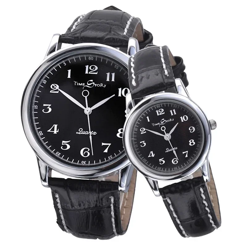 Creative reverse quartz couple watch for men and women