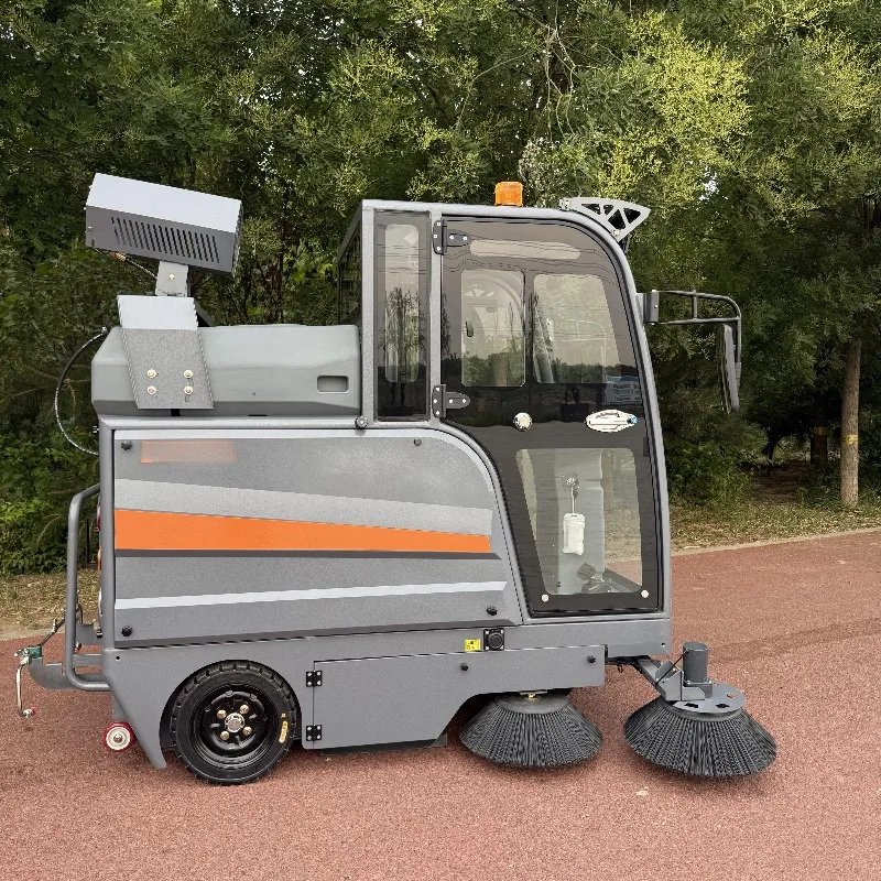 Ride-On Electric Street Sweeper New Condition for Cleaning Community Squares Factory Roads Versatile for Lane Burnishing - view 2