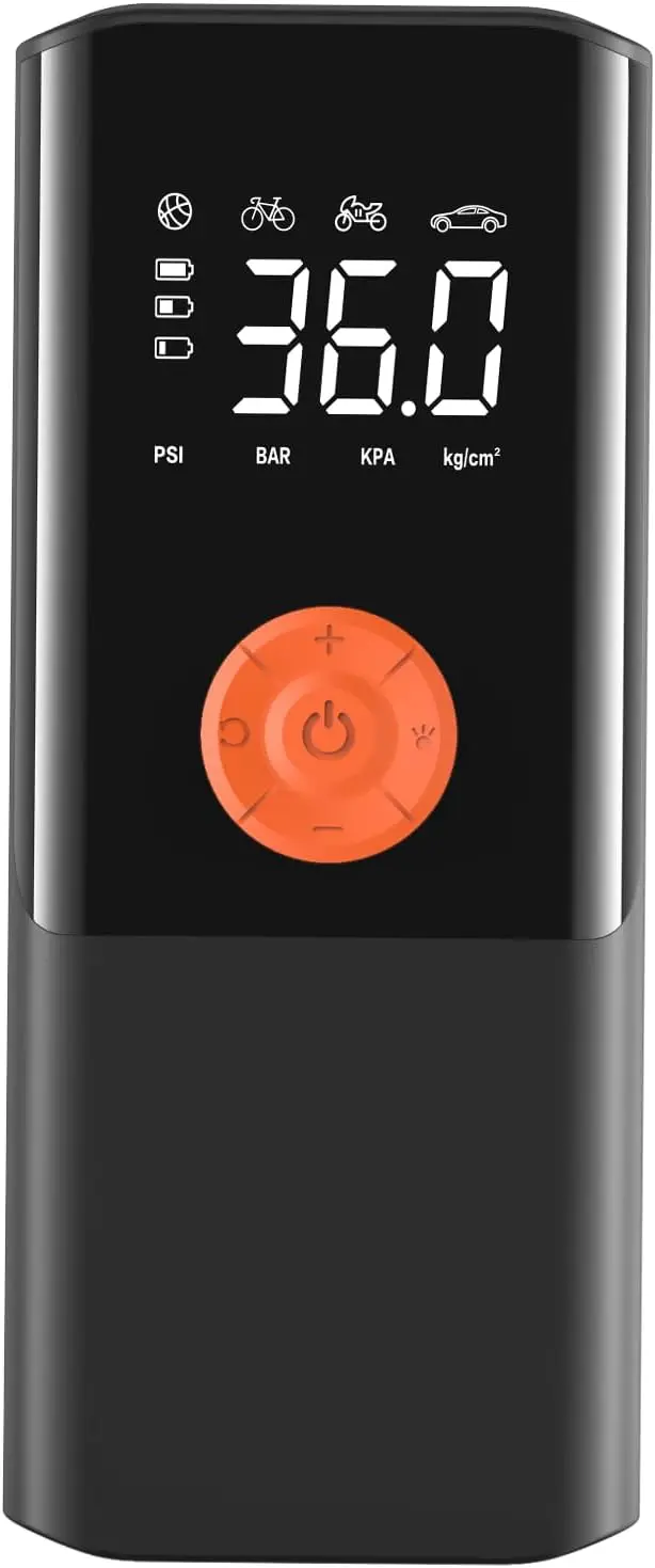 

Portable 6X Fast 150PSI Air Pump, Cordless Tire Inflator with LED Light & Pressure Gauge, 12V Auto Shut-off for Car, Motorcycle,