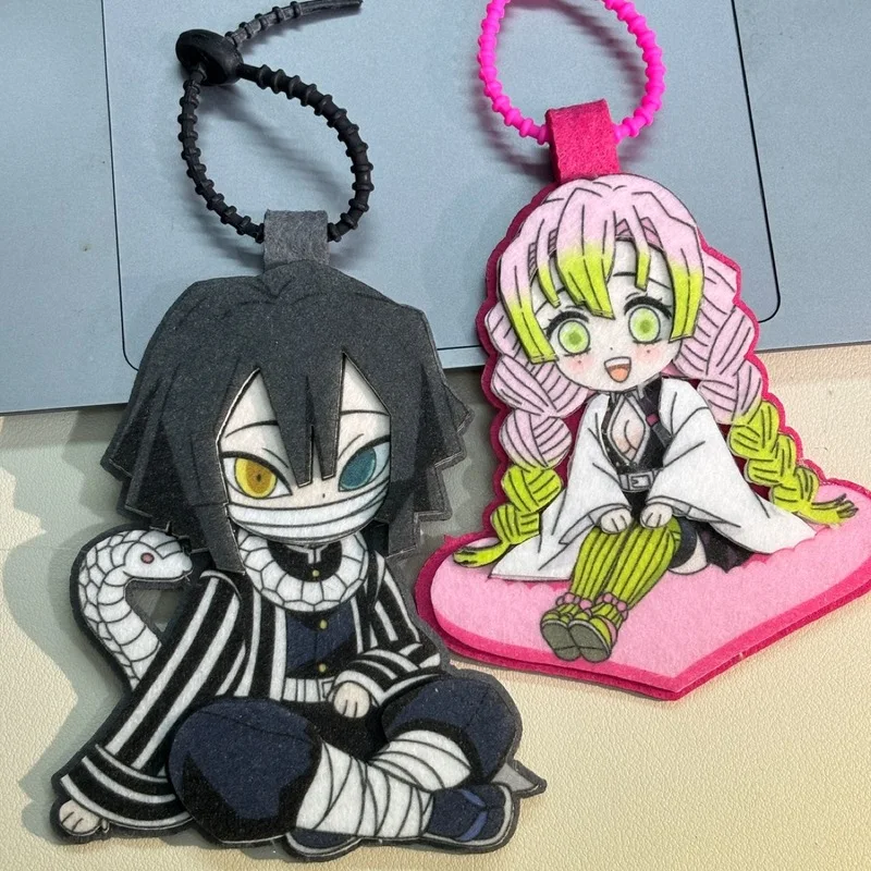 Demon Slayer Anime Peripheral Non Woven Cute Keychain Pendant Hanging Decoration For Backpack Bag Anime Fans view 4