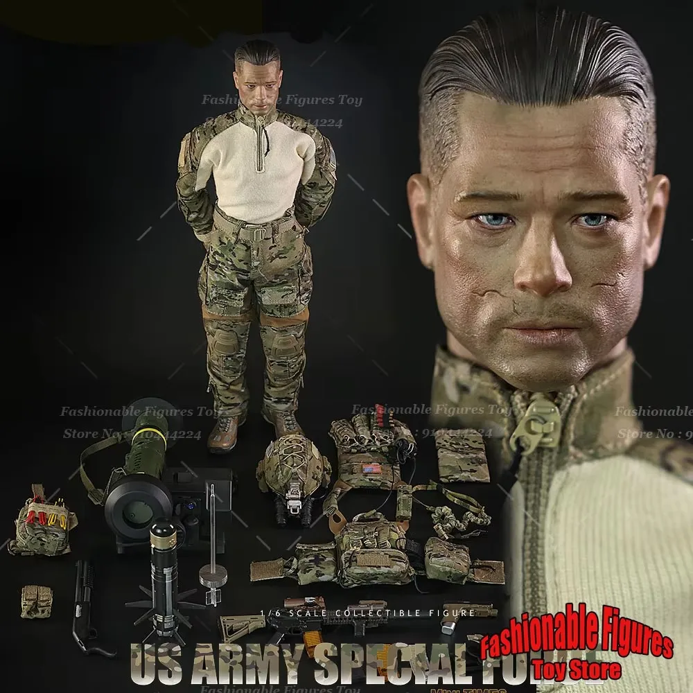 MINITIMES M042 1/6 Żołnierz Brad Pitt Siły Specjalne Armii USA Figurka Wojenna Pełny Zestaw 12-calowa Figurka Akcji Model Zabawka
