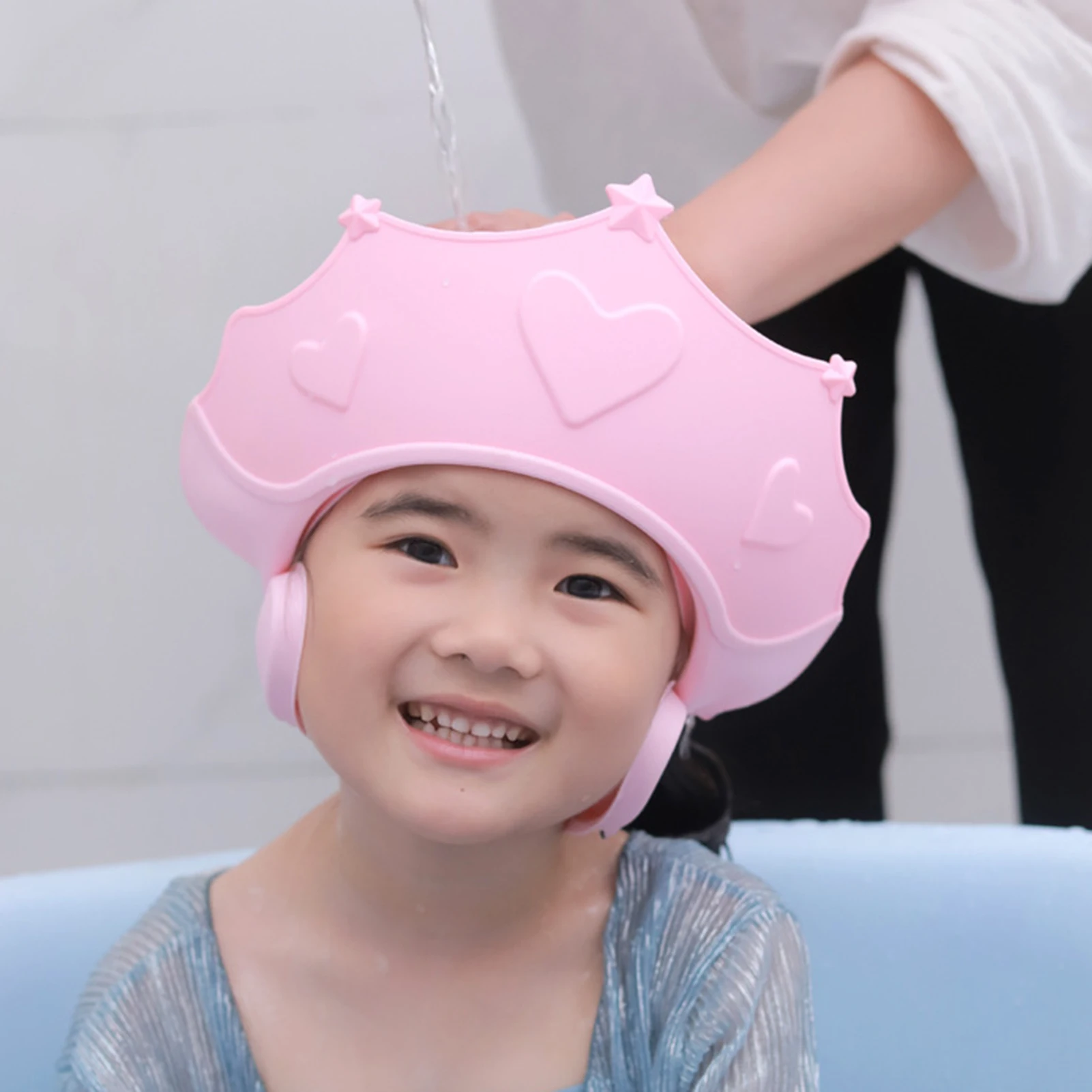 Kids Shampoo Cap Baby Ear Protective Cap Adjustable Wash Hair Shield Hat Soft Shower Cap For Infant Newborn Bathing Head Cover