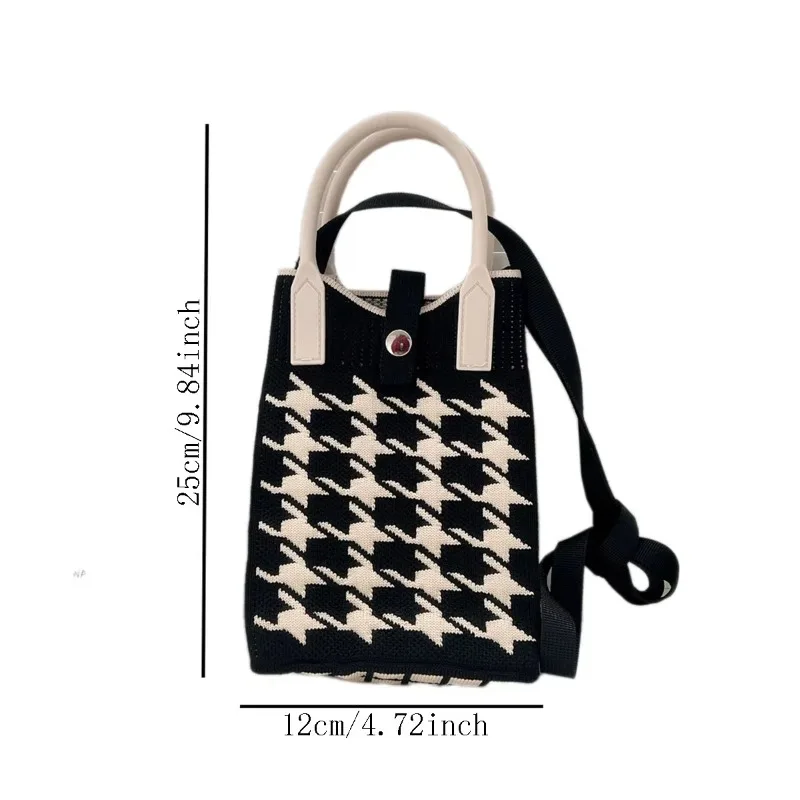 حقيبة كتف عصرية جديدة حقيبة هاتف محبوكة صغيرة النسخة الكورية متعددة الوظائف البول تحمل تخزين التغييرات الإبداعية