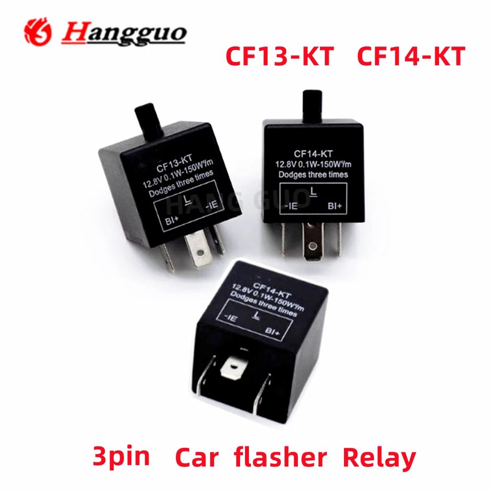 2PCS/Lot Original 3PIN CF13-KT CF14KT adjustable flash relay Car motorcycle LED turn signal Car flapper