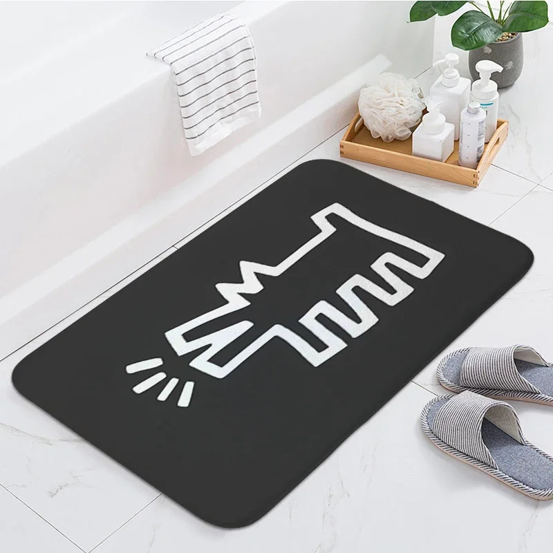 Bathroom Foot Mat D-Haring D-Geometric D-Graffiti Balcony Bedroom Rug Entrance Door Doormat Hallway Living Room Floor Carpet