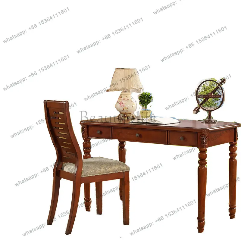 

American solid wood small desk simple home computer writing desk