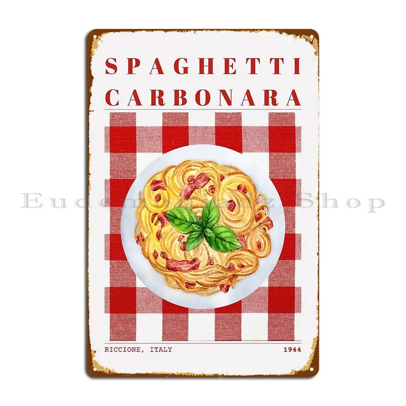 Spaghetti Carbon ara Design No1 Metall Plakette Poster Retro Bar Wand dekoration Küche erstellen Zinn Zeichen Poster