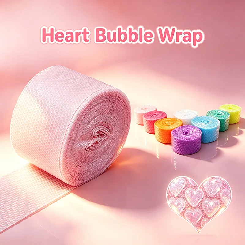 0.2*5M Buffer Packaging Heart Bubble Wrap Bubblewrap Bubble Paper Foam Roll for Packaging Buffer Wrap Pouch