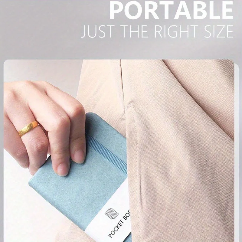 1pc A7 Pocket Notebook Journals, Small Notepad Notebooks For Note Taking.A7 Mini Note Pads With Pen Holder. 200 Pages notebooks