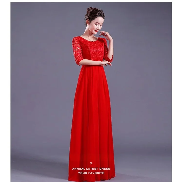 Ele Long Dames Dr Modern Host Performance-kostuum Volwassen koor ow ly Vriendelijke vloerlengte avondjurk