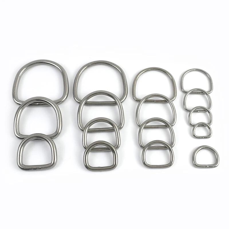 2/5/10Pcs 304# Stainless Steel D Ring Bag Strap Buckle Dog Collar Loop Clasp Webbing Backpack Belt Hook Buckles DIY Accessories