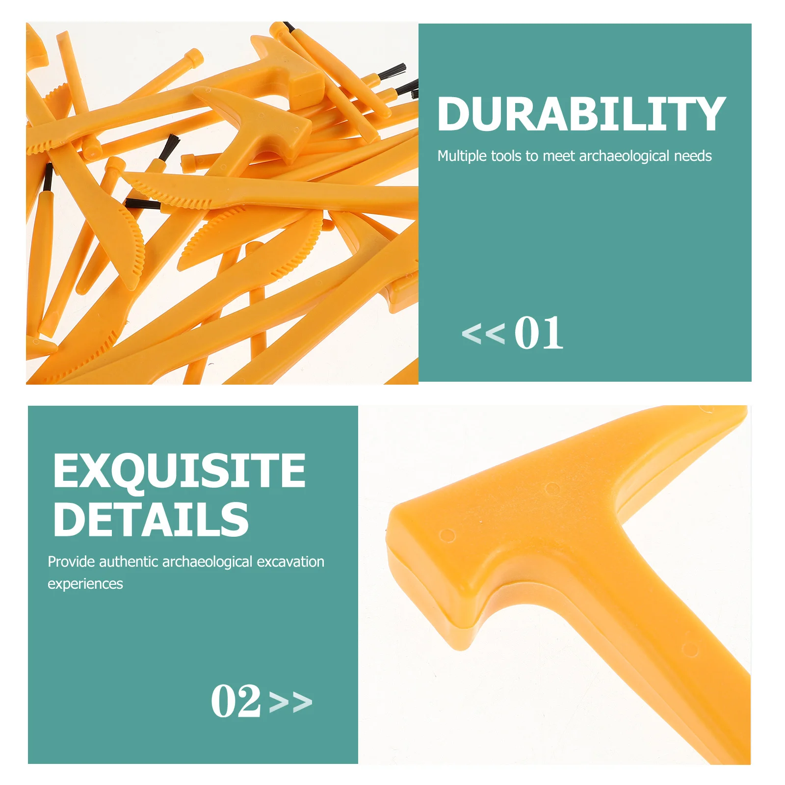 Kit d'exploration de dinosaures avec outils de creusement, ensemble d'activités scientifiques pour jeunes archéologue, apprentissage pratique éducatif, 30 pièces