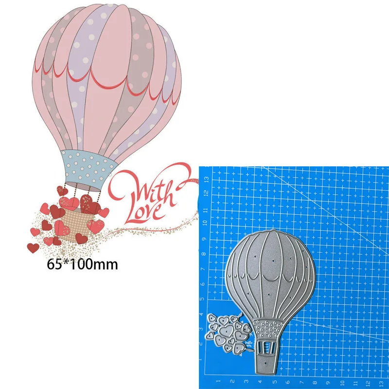 Hot Air Balloon street lamp heart scissors Metal stencil mold Cutting Dies scrapbook die cuts Album Paper Card Craft Embossing
