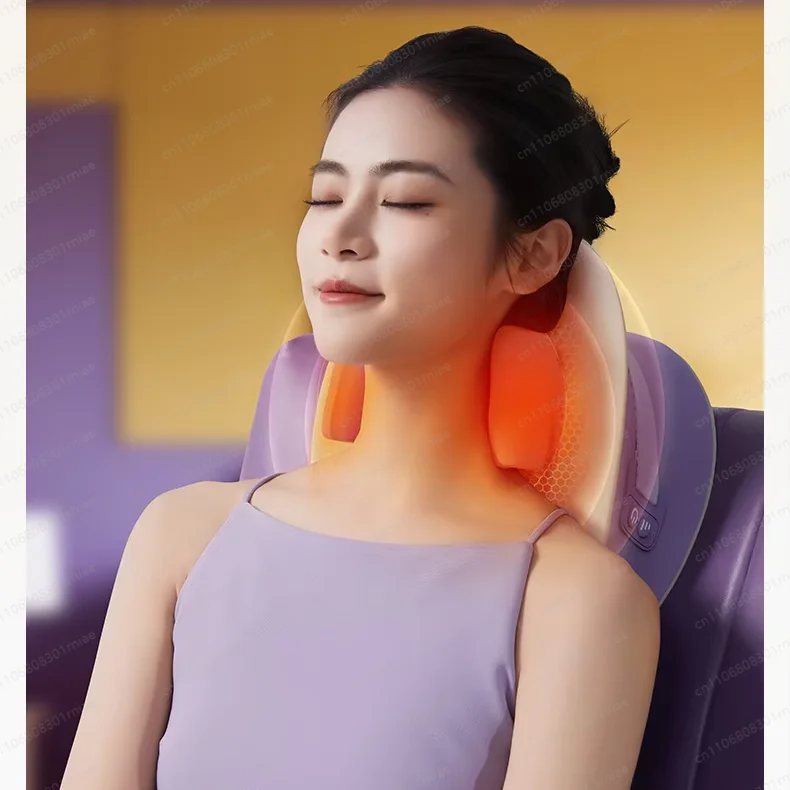 Cervical Neck Traction Massage Pillow Heat Shiatsu Neck Shoulder Massager