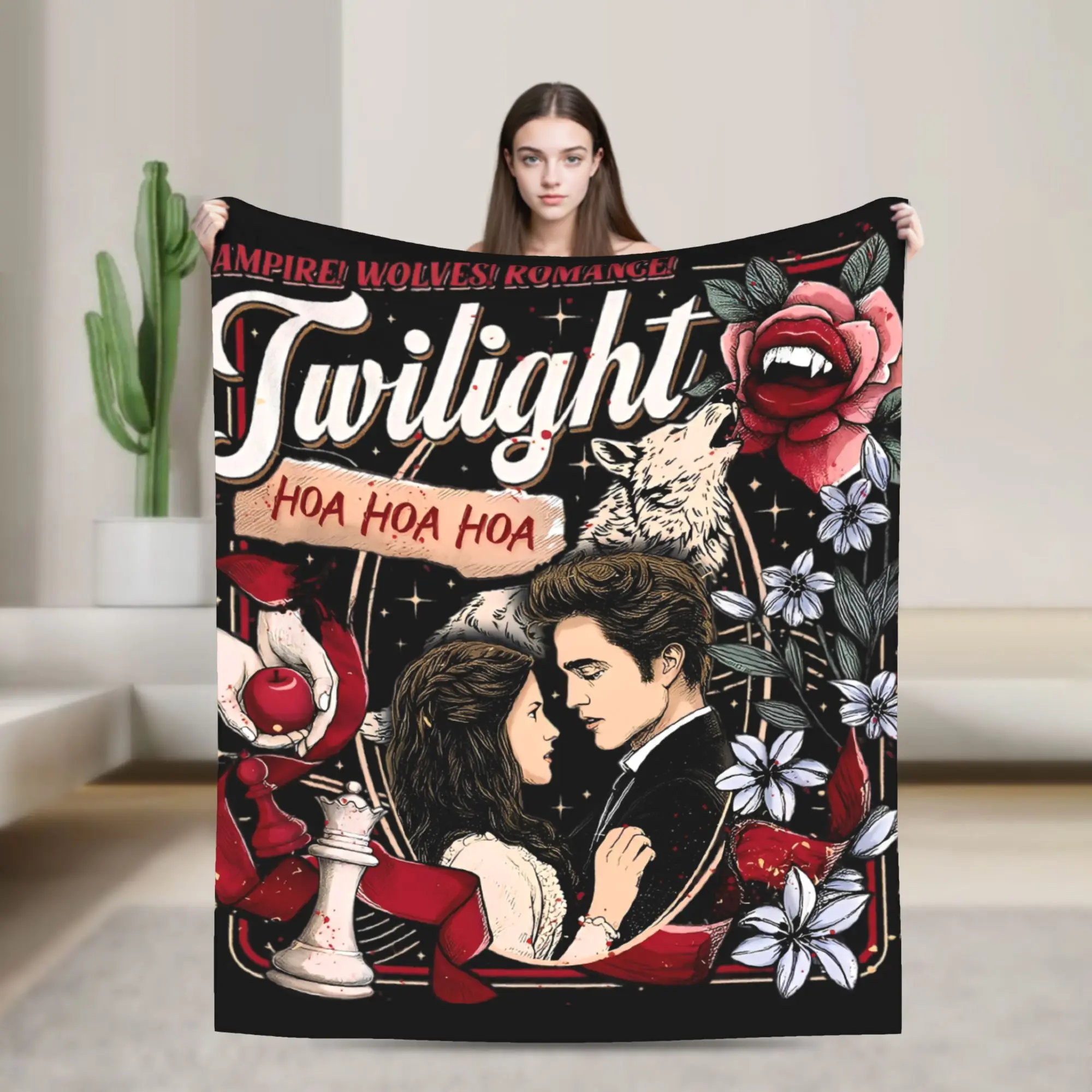 Twilight HOA HOA HOA Blanket Romance Films Flannel Awesome Warm Throw Blankets for Coverlet Spring Autumn