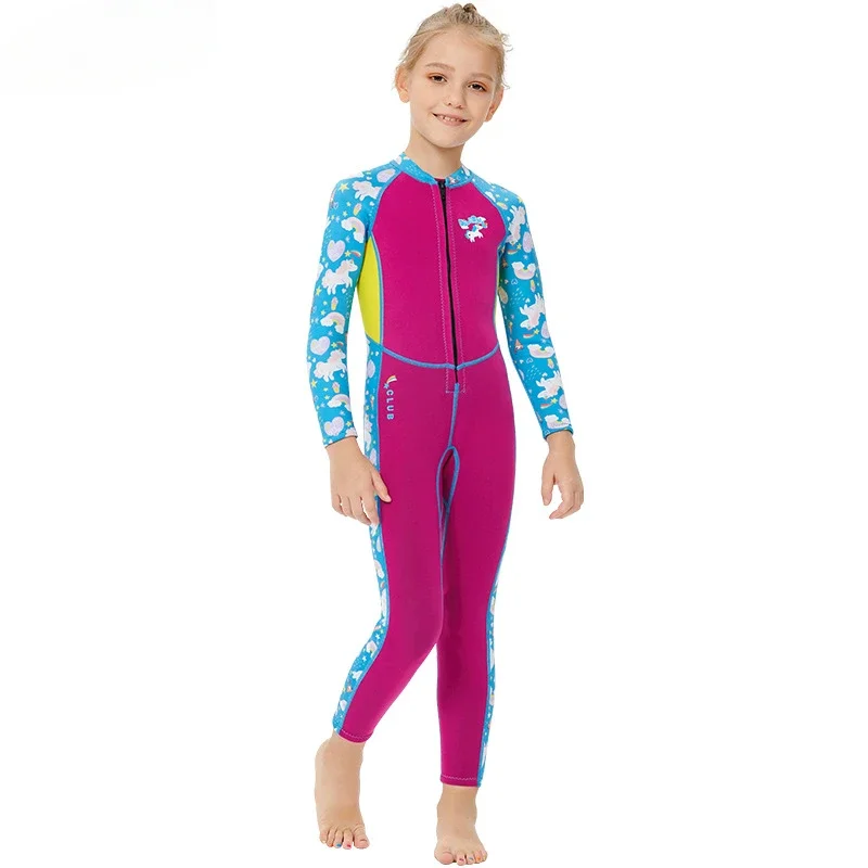 Kid's Surfing Wetsuits 2.5MM Full Body Thermal Long-Sleeved Swimwear