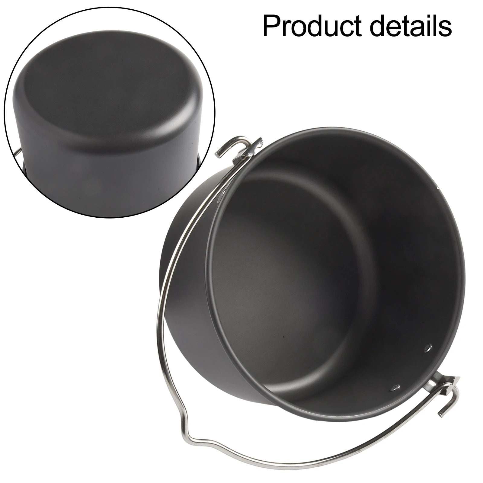 

Aluminum Hanging Pot Camping Cooking Pot Anodized Aluminum Material Compact And Portable Anodized Aluminum 22*17*22CM
