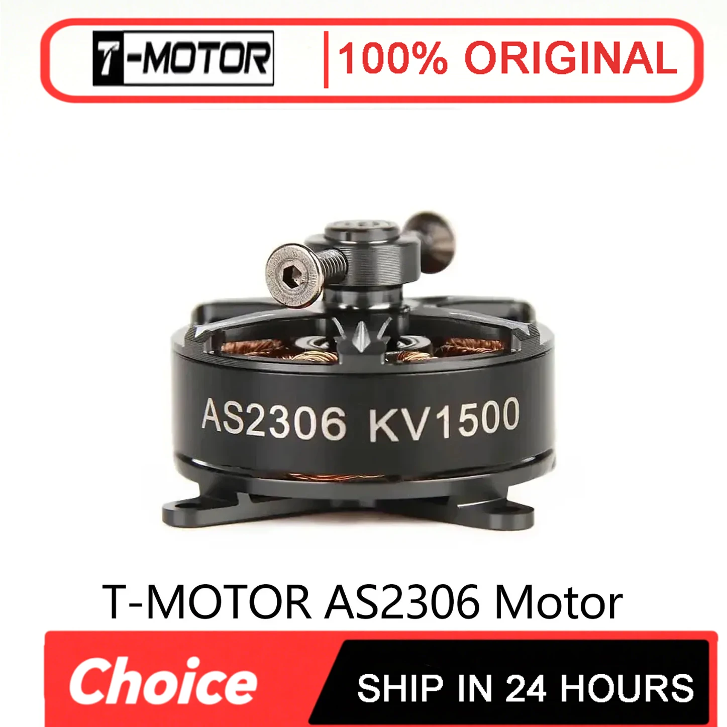 T-Motor AS2306 Short Shaft 1500/1900/2300KV Brushless Motor 2-3S Replacement Part for F3P 3D/4D Indoor RC Plane