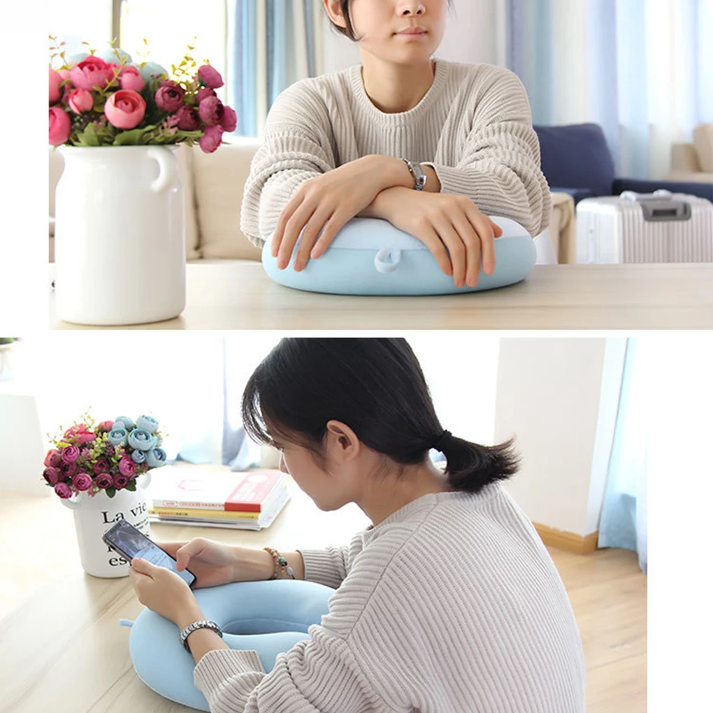 Cushion For Neck High Resilience Cotton Cover Non-toxic For Office Travel Pillow Home Neck Pillow As Shown 30*29*10cm