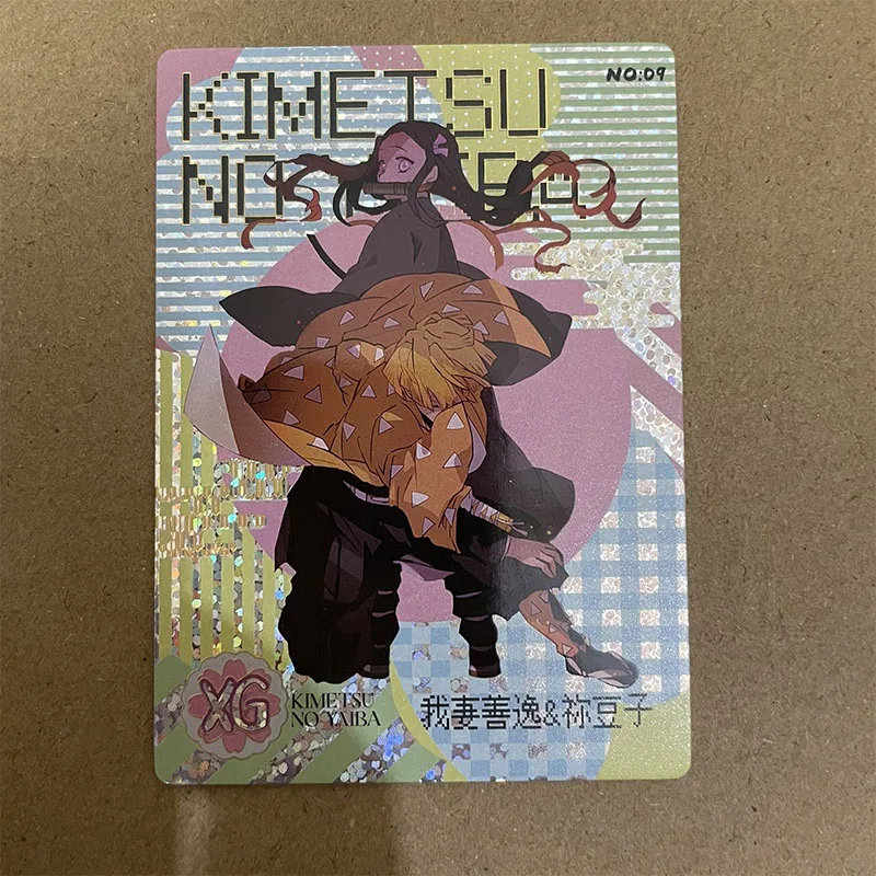 كامي أنيمي شيطان القاتل XG بطاقات Kanroji Mitsuri Kochou Shinobu Iguro Obanai جمع بطاقات هدايا عيد ميلاد لعب الأطفال