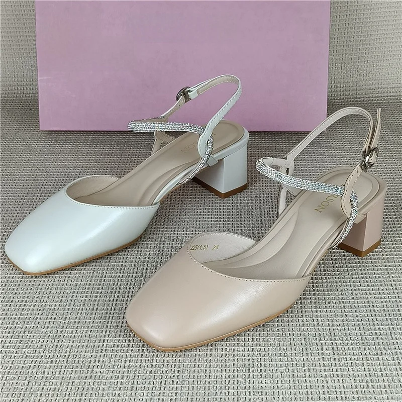harson-genuine-leather-sandals-women's-shoes-diamond-buckle-head-cover-shoes-commuter-versatile-sheepskin-hollow-back-shoes
