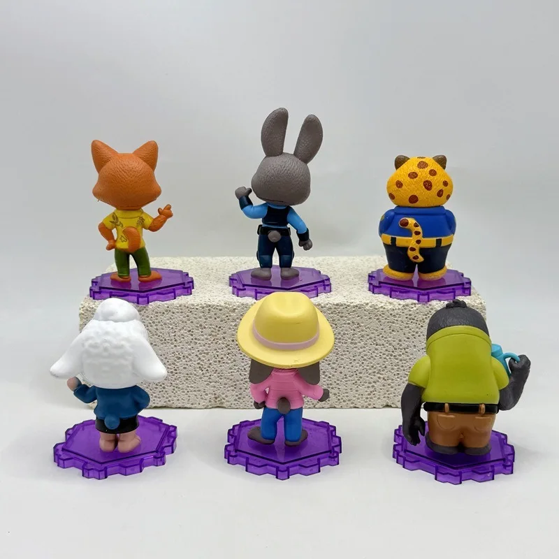 In Stock New Zootopia Rabbit Judy Fox Nick Action Figure Toy Car Decorations Crazy Animal City Collectible Toys Gifts