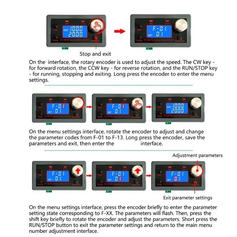  Stepper Motor Controllers with Memory Function Configurable Motion Parameters & Preprogrammed Operating Type for Project