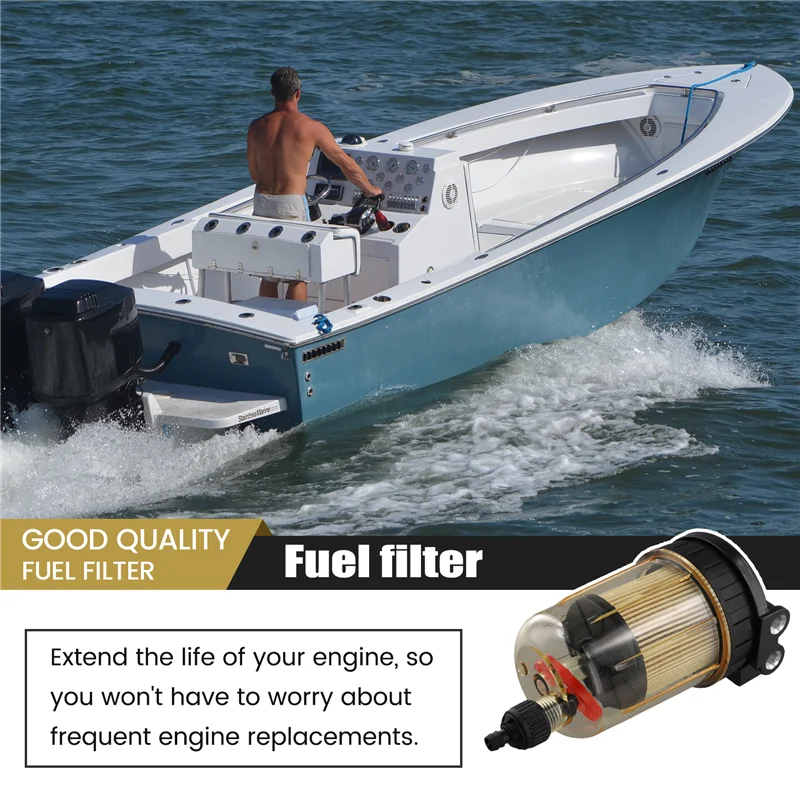 Tahan Lama 1766160 Pemisah Air Minyak Kapal Pemisah Air Bahan Bakar Rakitan Filter Bahan Bakar untuk Pemeliharaan Mesin Kapal Pesiar Perahu Tempel