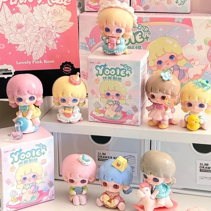 

Подлинная серия Yooie Time Theater, мини-слепая коробка, модель гаража, комплект, коллекционные настольные декоративные украшения, милый подарок на день рождения