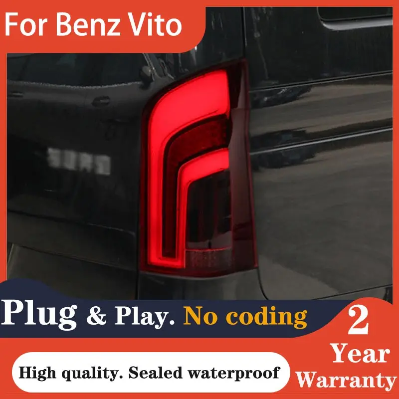 Car LED Light For Benz Vito W447 2016-2023 Taillight LED DRL Dynamic Turn Signal Light Stop Brake Lamp Auto Car Accessory