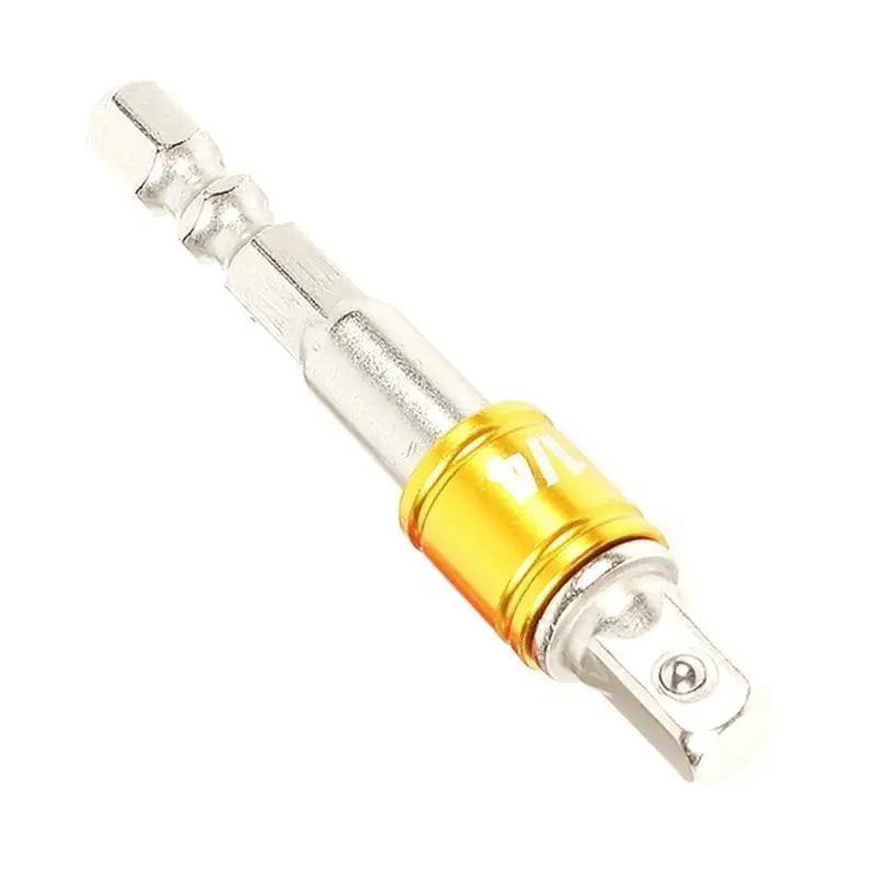 

02DE 1/4in 3/8in 1/2in Socket Adapter Extension Square Socket Adapter Socket to Drill Adapter Drill Bit Drill Extension Bit