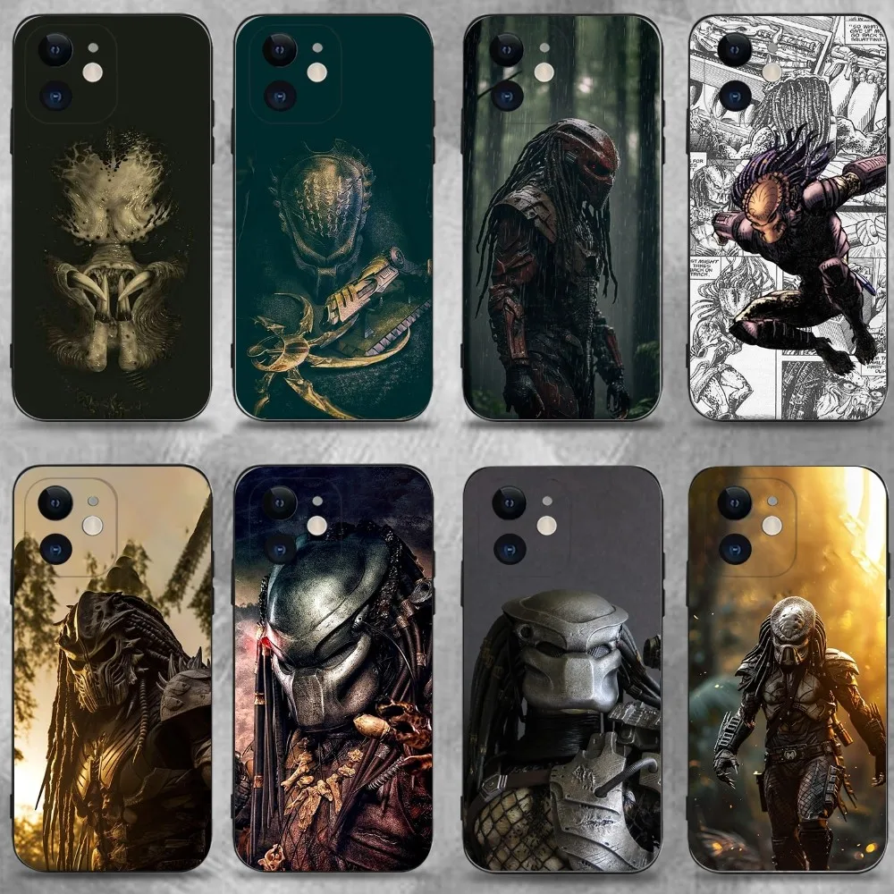 

P-Predator Phone Case For iPhone 16,15,14,13,12,11 Plus,Pro Max,XS,X,XR,SE,Mini,8,7,Soft Silicone Black Cover