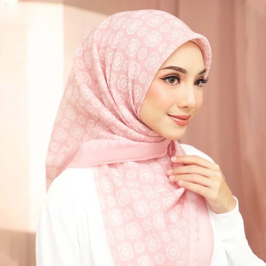 Foulard Hijab Carré en Coton Imprimé pour Femme Musulmane, Châle Islamique Doux, Bandeau de Sauna, 110x110cm